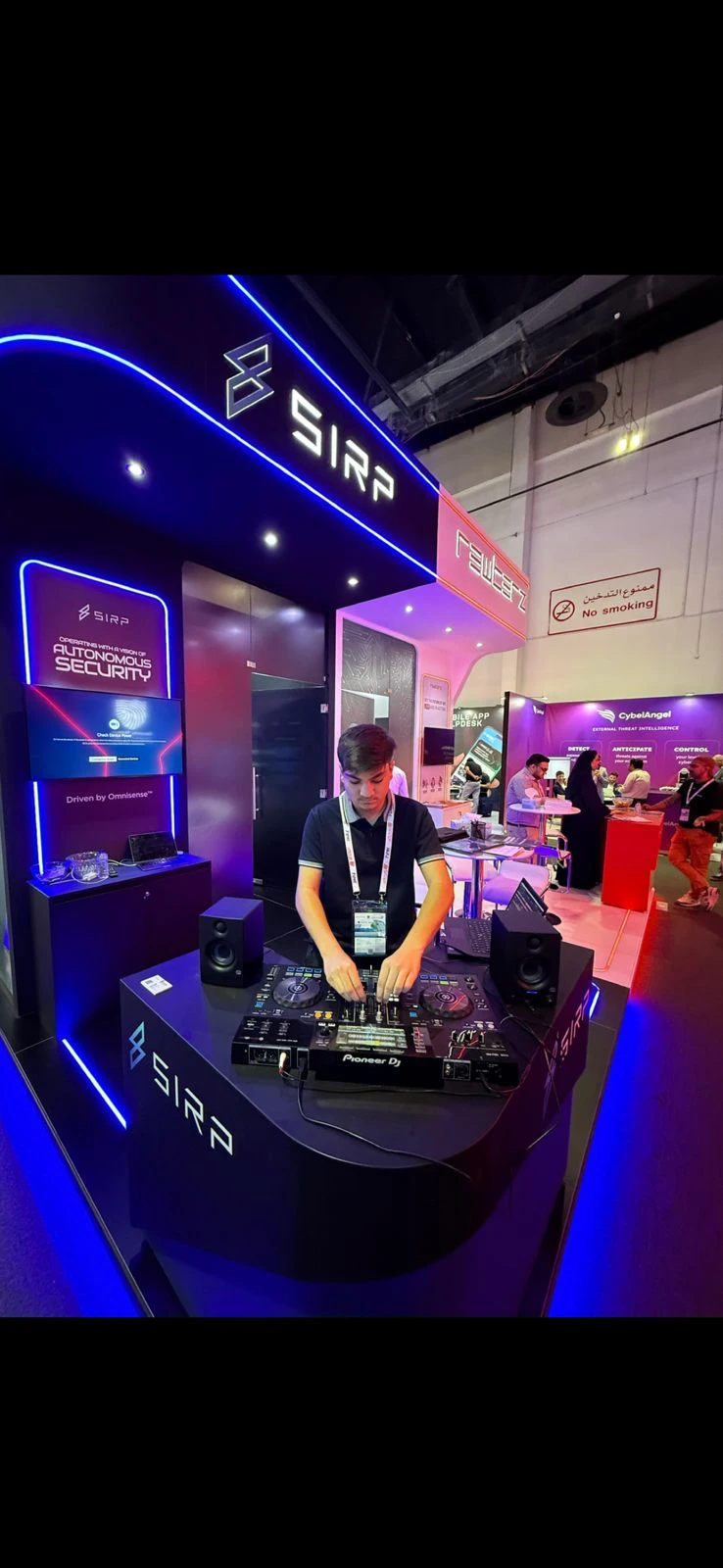 DJing at the SIRP booth